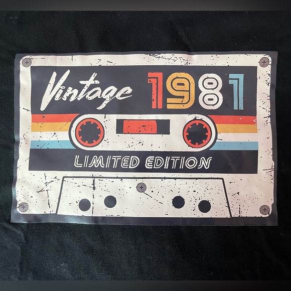 SHEIN small, black plain tee with cassette tape picture - Picture 3 of 3